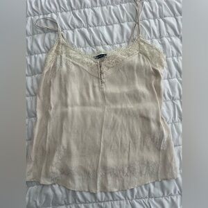 Abercrombie & Fitch Cream Lace Spaghetti Strap Camisole